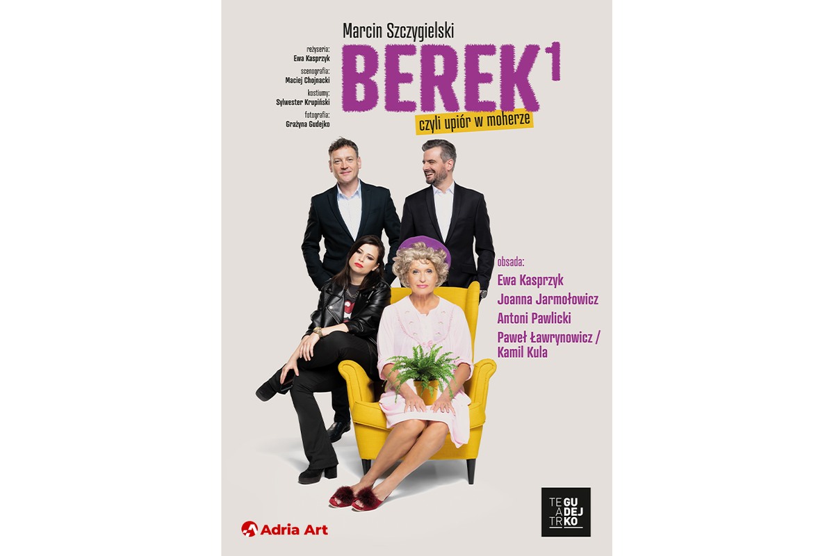 Berek, czyli upiór w moherze – grafika wydarzenia Adria Art w Poznaniu