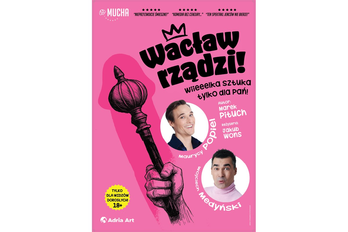 Wacław rządzi! Wielka sztuka tylko dla Pań – grafika wydarzenia Adria Art w Poznaniu